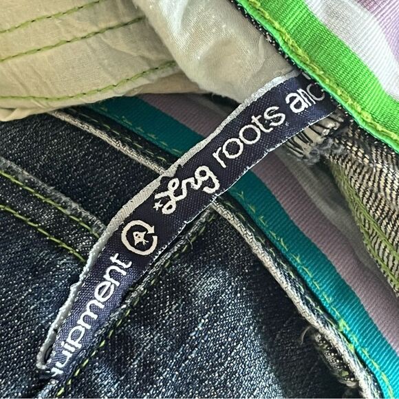 LRG Jeans Size 40 Baggy Hip Hop Streetwear Retro Denim Beaded Embroidered - Picture 12 of 14